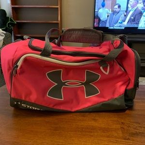 Pink under armour gym bag